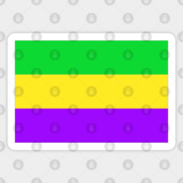 Mardi Gras Flag Magnet by E